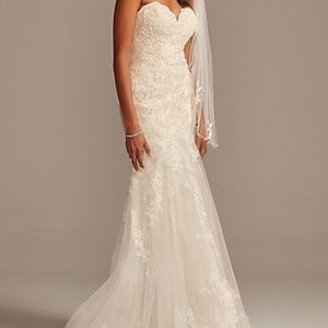 Wedding Dress. Never worn. Only tried it on. David’s Bridal